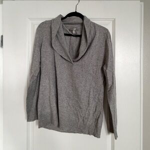 Charter Club Light Gray Cowl Neck Sweater